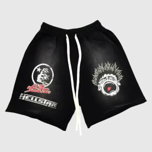 Hellstar-Studios-Records-Shorts-Black-1